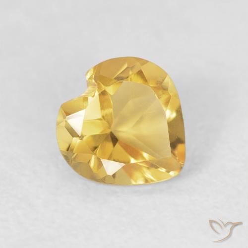 Citrino Dourado médio Natural 0.64ct, Coração, VVS-VS