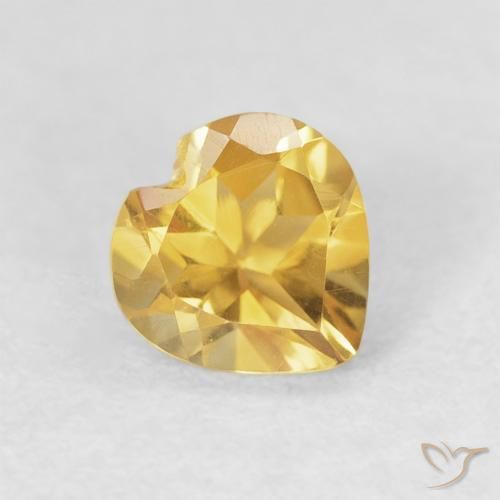 0.67ct Natural Dourado Citrino, Coração, VVS-VS