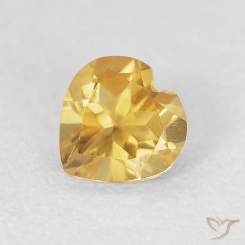 Citrino Dourado Natural 0.67ct, Coração, VVS-VS