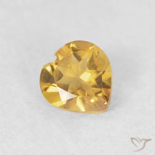 Citrino Dourado Natural 0.34ct, Coração, VVS-VS