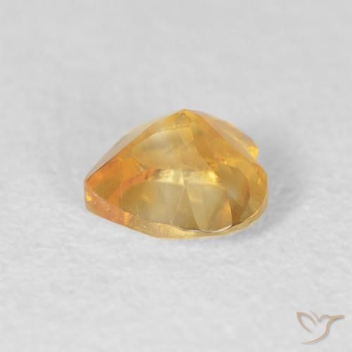 Citrino Dourado Escuro Natural 0.41ct, Coração, VVS