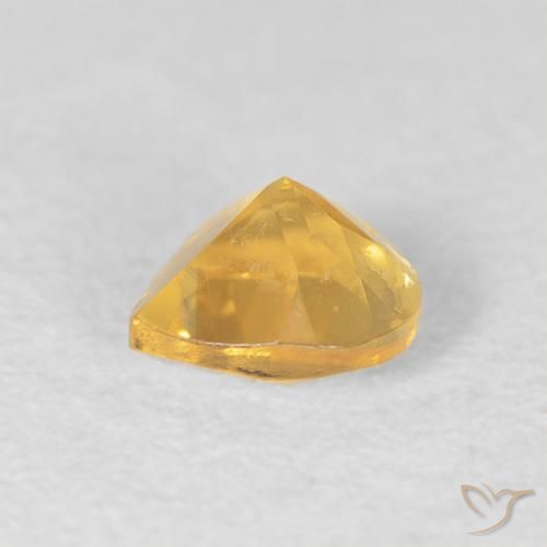 Citrino Amarelo Dourado Claro Natural 0.43ct, Coração, VVS