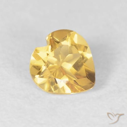 Citrino Luz amarela Natural 0.42ct, Coração, VVS