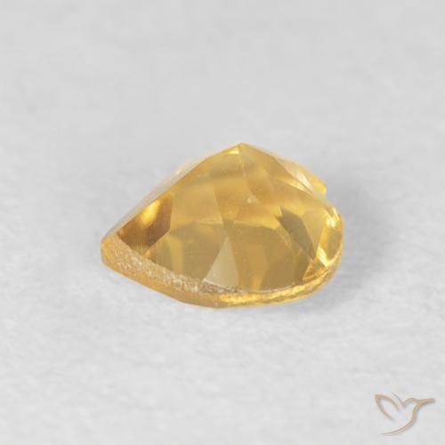 Citrino Luz amarela Natural 0.42ct, Coração, VVS