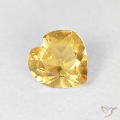 Citrino Luz Dourada Natural 0.34ct, Coração, VVS