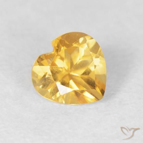 Citrino Luz Dourada Natural 0.45ct, Coração, VVS