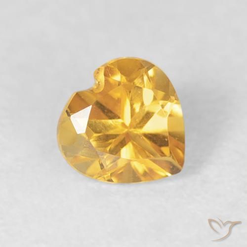 Citrino Dourado Natural 0.45ct, Coração, VVS