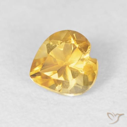 Citrino Dourado Natural 0.45ct, Coração, VVS