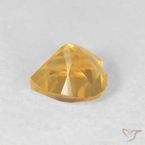 Citrino Dourado médio Natural 0.46ct, Coração, VVS