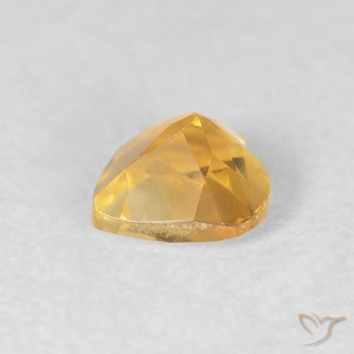 Citrino Laranja Dourada Natural 0.38ct, Coração, VVS