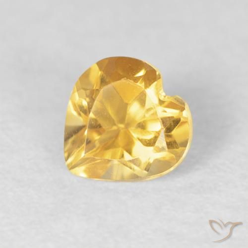 Citrino Laranja Dourada Natural 0.45ct, Coração, VVS