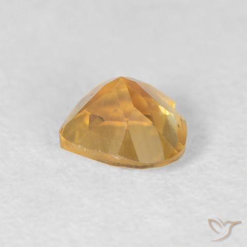 Citrino Dourado Escuro Natural 0.40ct, Coração, VVS