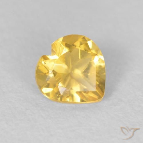 Citrino Laranja Dourada Natural 0.35ct, Coração, VVS