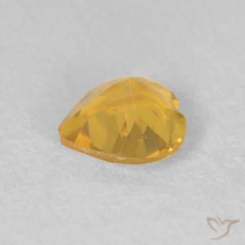 Citrino Laranja Dourada Natural 0.35ct, Coração, VVS