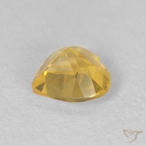 Citrino Laranja Dourada Natural 0.42ct, Coração, VVS