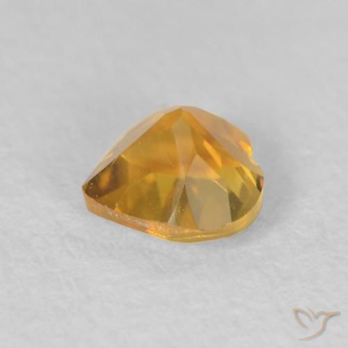 Citrino Medium Light Orange-Gold Natural 0.43ct, Coração, VVS