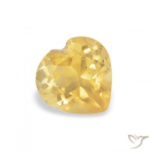 0.50ct Natural ouro médio Citrino, Coração, VS