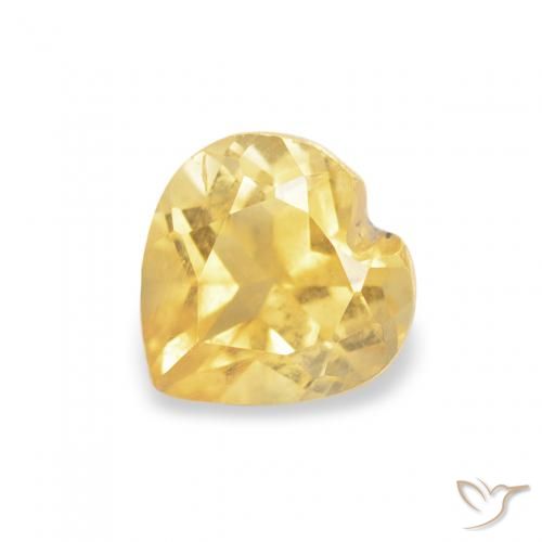 Citrino ouro médio Natural 0.50ct, Coração, VS