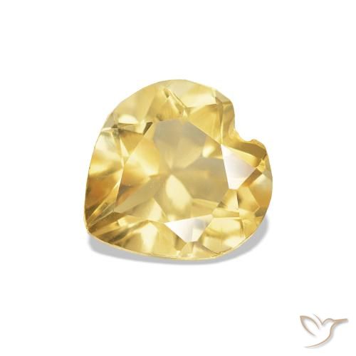 Citrino Luz amarela Natural 0.63ct, Coração, VVS-VS
