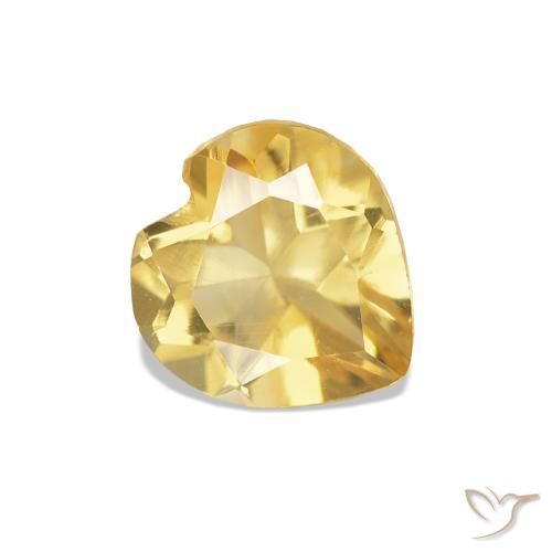 Citrino Luz amarela Natural 0.63ct, Coração, VVS-VS