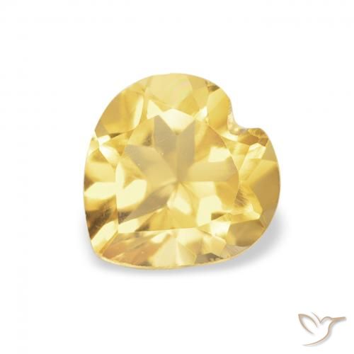 0.69ct Natural Dourado médio Citrino, Coração, VVS-VS