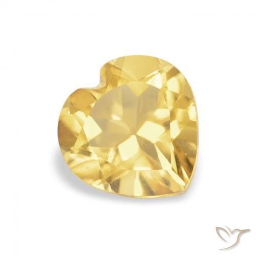 Citrino Dourado médio Natural 0.69ct, Coração, VVS-VS