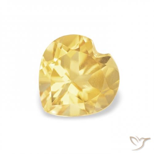 0.69ct Natural Dourado médio Citrino, Coração, VVS-VS