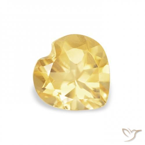 Citrino Dourado médio Natural 0.69ct, Coração, VVS-VS