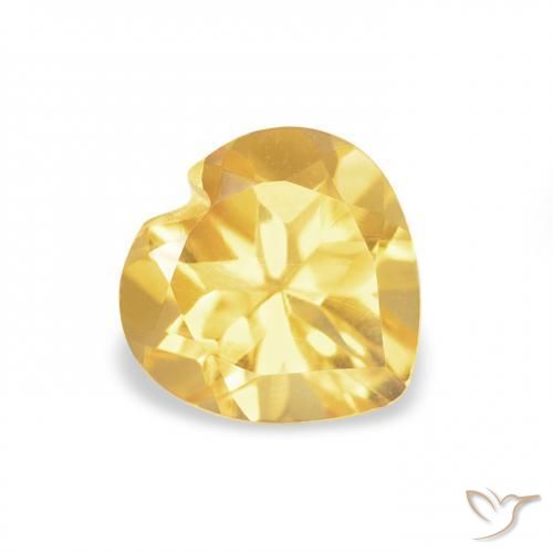 Citrino Laranja Dourada Natural 0.72ct, Coração, VVS-VS