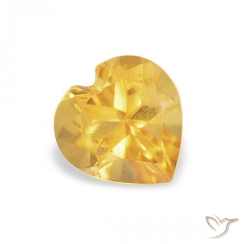Citrino Dourado médio Natural 0.41ct, Coração, VVS-VS