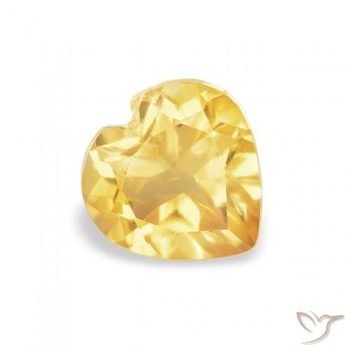 Citrino Dourado médio Natural 0.48ct, Coração, VVS-VS