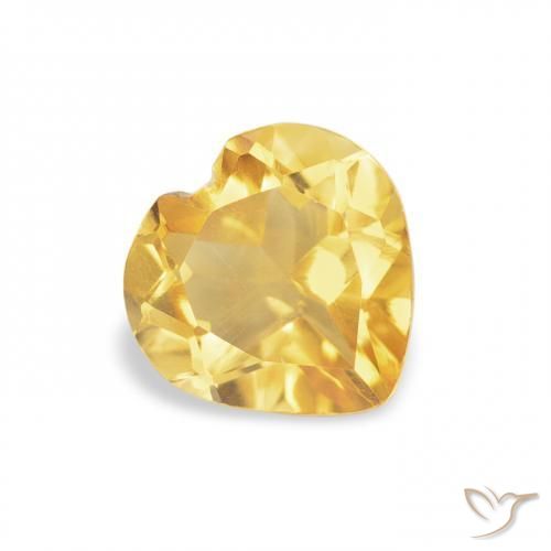 Citrino Laranja Dourada Natural 0.67ct, Coração, VVS-VS