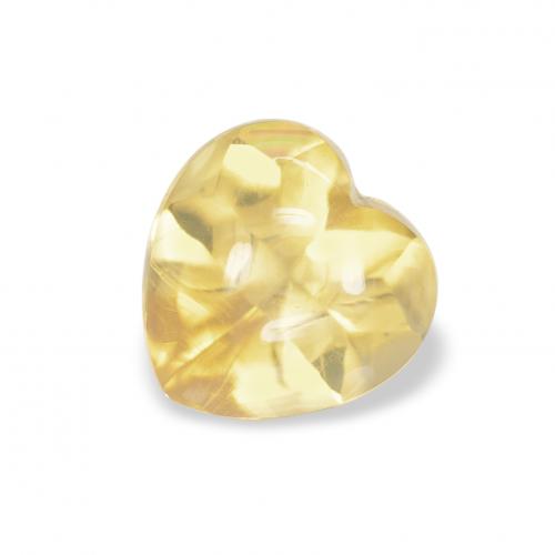 0.92ct Natural Luz amarela Citrino, Coração, Transparente