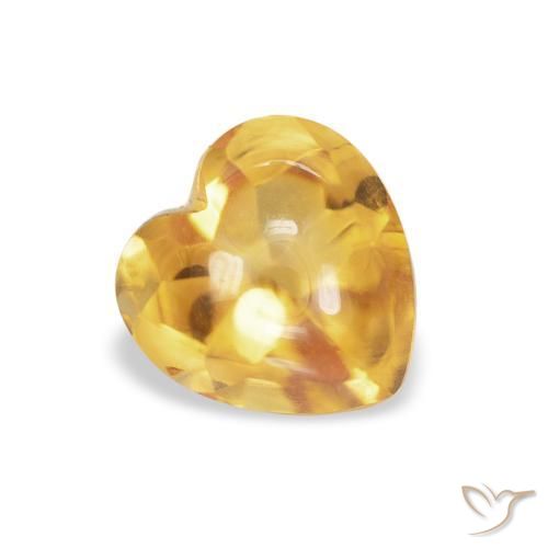 Citrino ouro médio Natural 0.90ct, Coração, Transparente