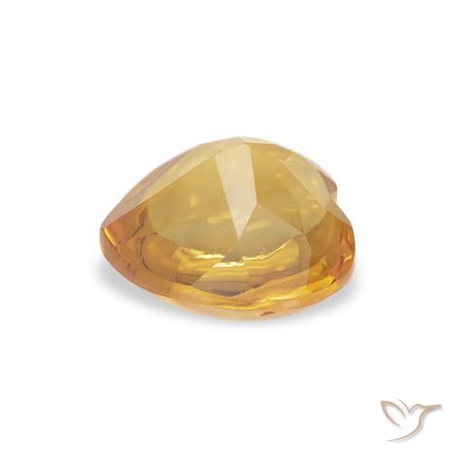 Citrino ouro médio Natural 0.90ct, Coração, Transparente