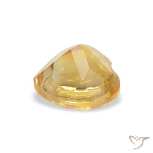 Citrino Medium Light Orange-Gold Natural 1.00ct, Coração, Transparente