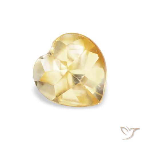 Citrino Luz Dourada Natural 0.75ct, Coração, Transparente