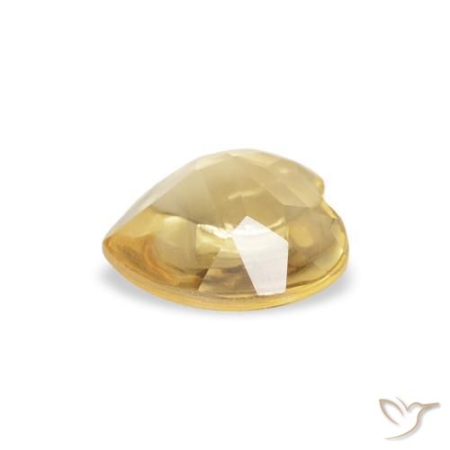 Citrino Luz Dourada Natural 0.68ct, Coração, Transparente