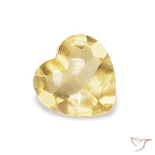 Citrino Luz amarela Natural 0.74ct, Coração, Transparente