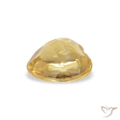 Citrino Laranja Dourada Natural 0.76ct, Coração, Transparente