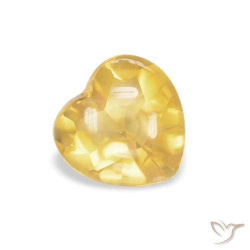 Citrino ouro médio Natural 0.76ct, Coração, Transparente