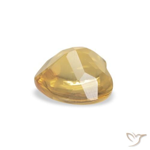 Citrino ouro médio Natural 0.76ct, Coração, Transparente