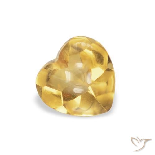 Citrino ouro médio Natural 0.67ct, Coração, Transparente