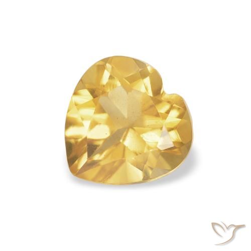 0.73ct Natural ouro médio Citrino, Coração, Transparente