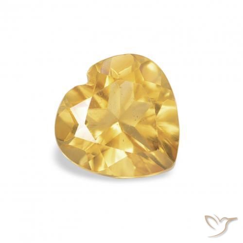 Citrino ouro médio Natural 0.73ct, Coração, Transparente