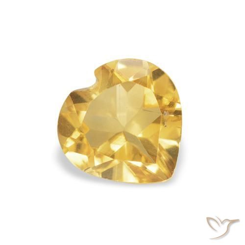 Citrino Dourado médio Natural 0.70ct, Coração, VS