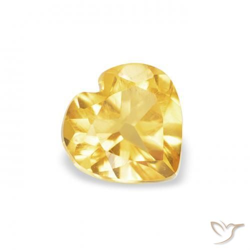 Citrino Laranja Dourada Natural 0.45ct, Coração, VS