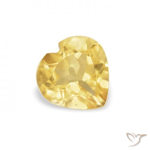 Citrino Dourado médio Natural 0.44ct, Coração, VS
