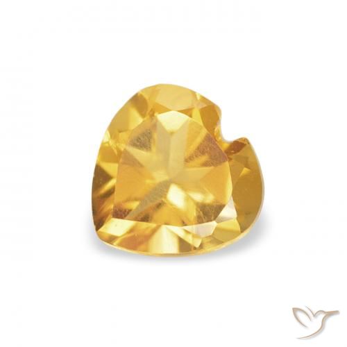 0.42ct Natural ouro brilhante Citrino, Coração, VS