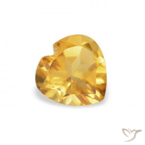 Citrino ouro brilhante Natural 0.42ct, Coração, VS